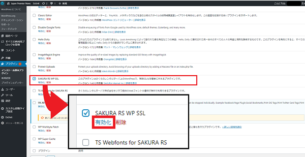 SAKURA RS SSLを「有効化」する