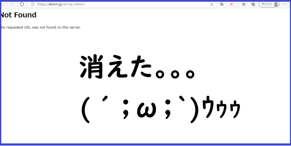 消えた。。。(´;ω;`)ウゥゥ