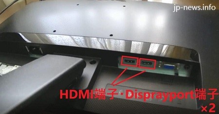 ディスプレイのHDMI・Disprayport端子